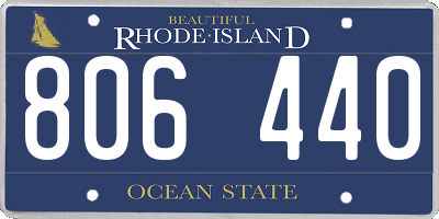 RI license plate 806440