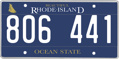 RI license plate 806441