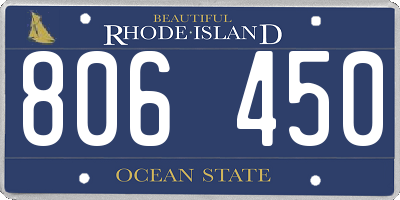 RI license plate 806450
