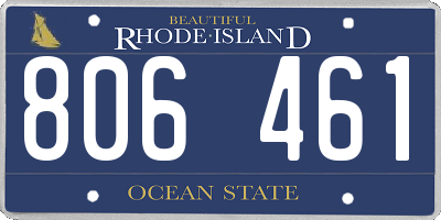 RI license plate 806461