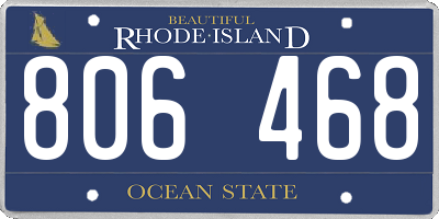 RI license plate 806468