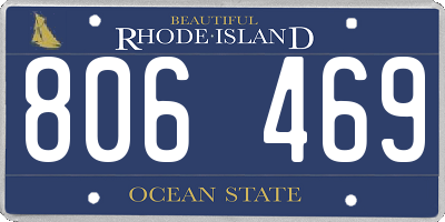 RI license plate 806469