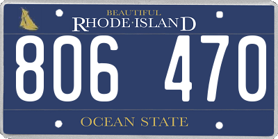 RI license plate 806470