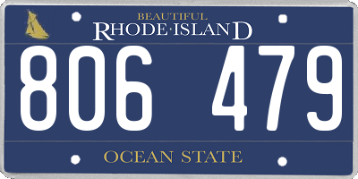 RI license plate 806479