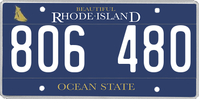 RI license plate 806480