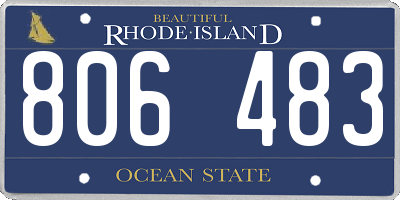 RI license plate 806483