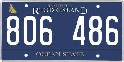 RI license plate 806486