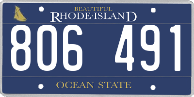 RI license plate 806491