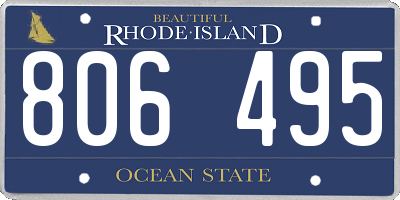 RI license plate 806495