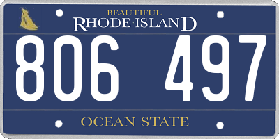 RI license plate 806497