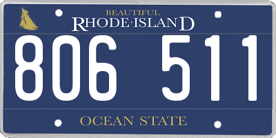 RI license plate 806511