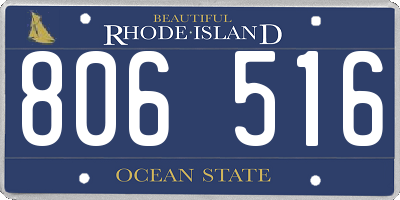 RI license plate 806516