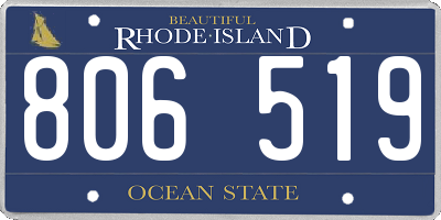RI license plate 806519