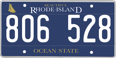 RI license plate 806528