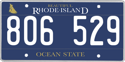 RI license plate 806529