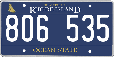 RI license plate 806535