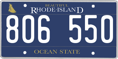 RI license plate 806550