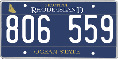 RI license plate 806559