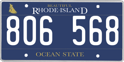 RI license plate 806568