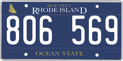 RI license plate 806569