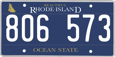 RI license plate 806573