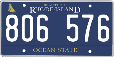 RI license plate 806576