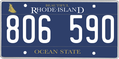RI license plate 806590