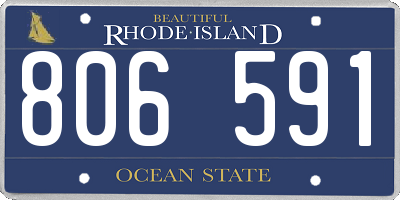 RI license plate 806591