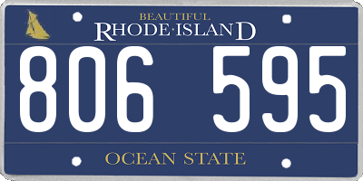 RI license plate 806595