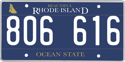 RI license plate 806616
