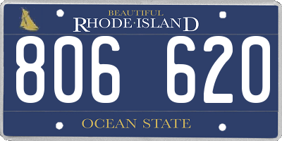 RI license plate 806620