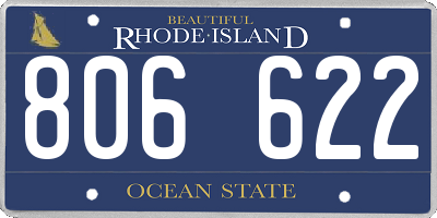 RI license plate 806622