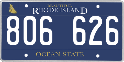 RI license plate 806626