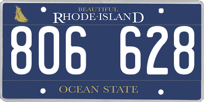 RI license plate 806628
