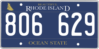 RI license plate 806629