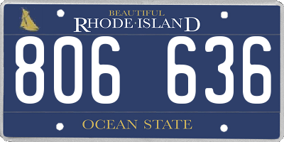 RI license plate 806636