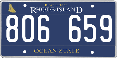 RI license plate 806659