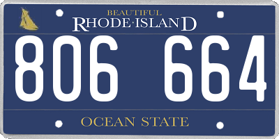 RI license plate 806664
