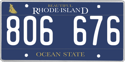 RI license plate 806676