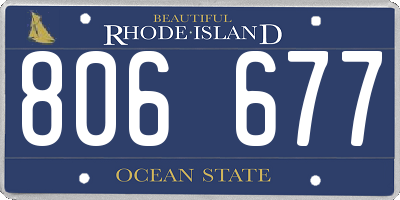RI license plate 806677
