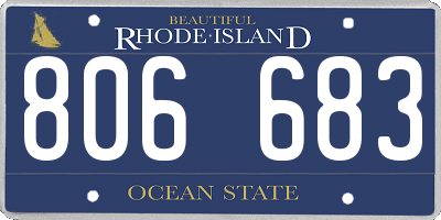 RI license plate 806683