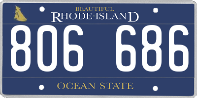RI license plate 806686