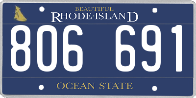 RI license plate 806691