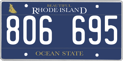 RI license plate 806695