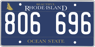 RI license plate 806696