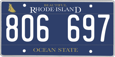 RI license plate 806697