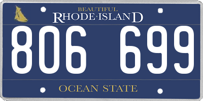 RI license plate 806699