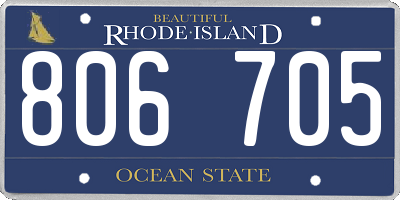 RI license plate 806705