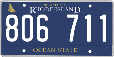 RI license plate 806711