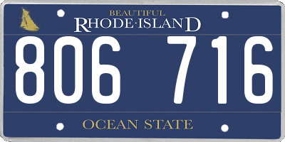 RI license plate 806716